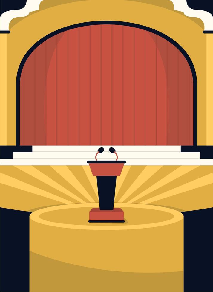 Podium stage illustration vector