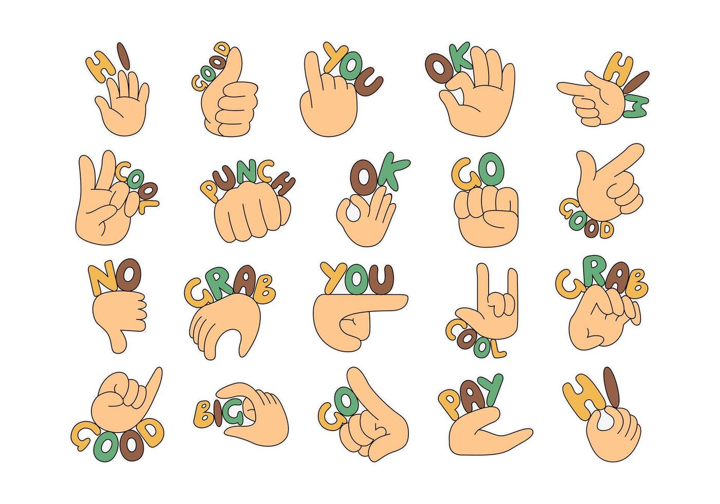 Hand And Lettering Element vector