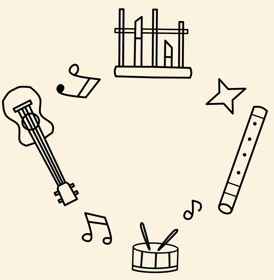 Colors inspired by musical vibes vector