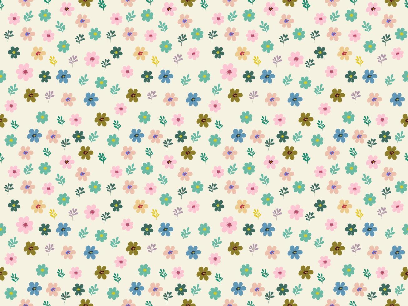 a pattern with flowers on it vector