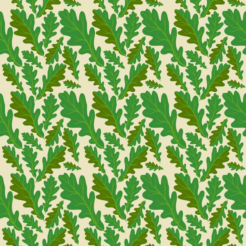 green leaves on a beige background vector