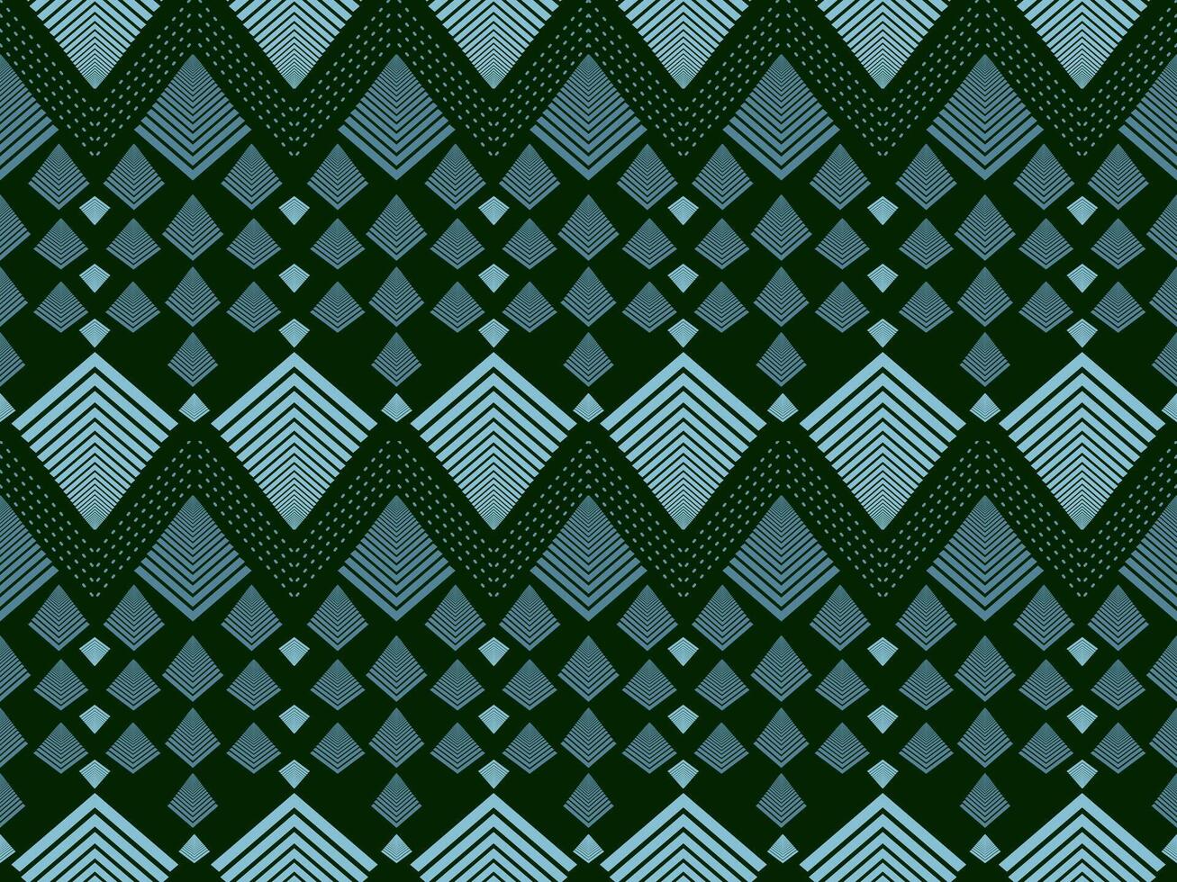 a blue and green pattern with diamonds vector