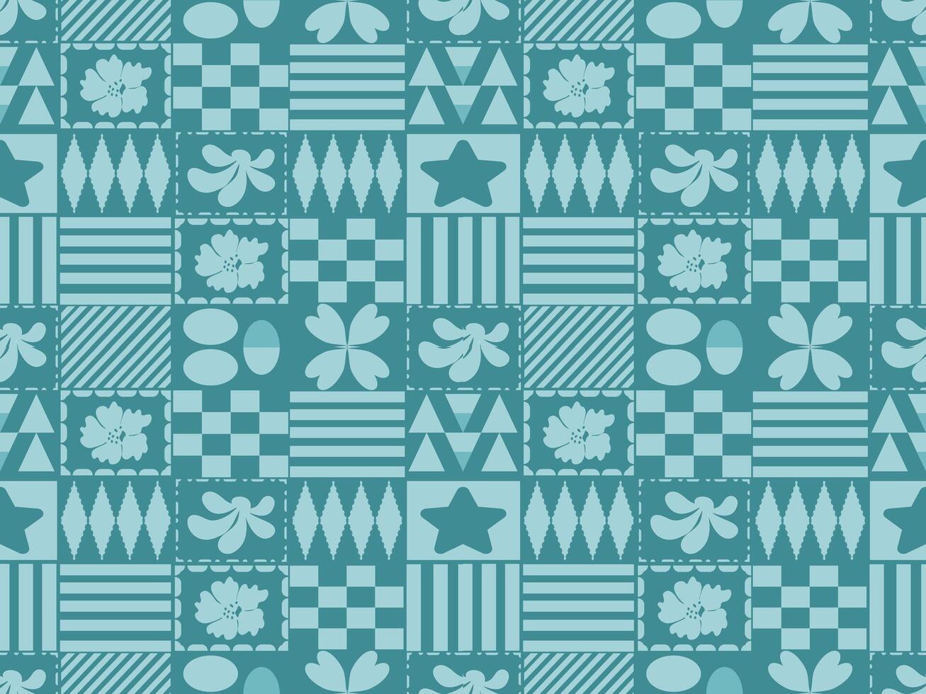 a blue and white pattern with geometric shape vector