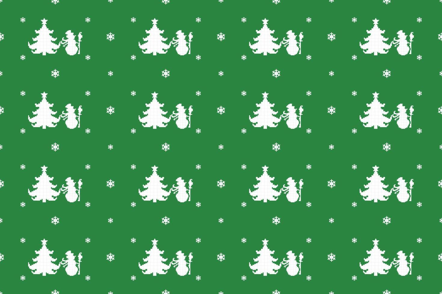 Seamless Christmas Pixel Pattern. Bright and Colorful Festive Design for Fabric, Wrapping Paper, Packaging, and Crafts. vector