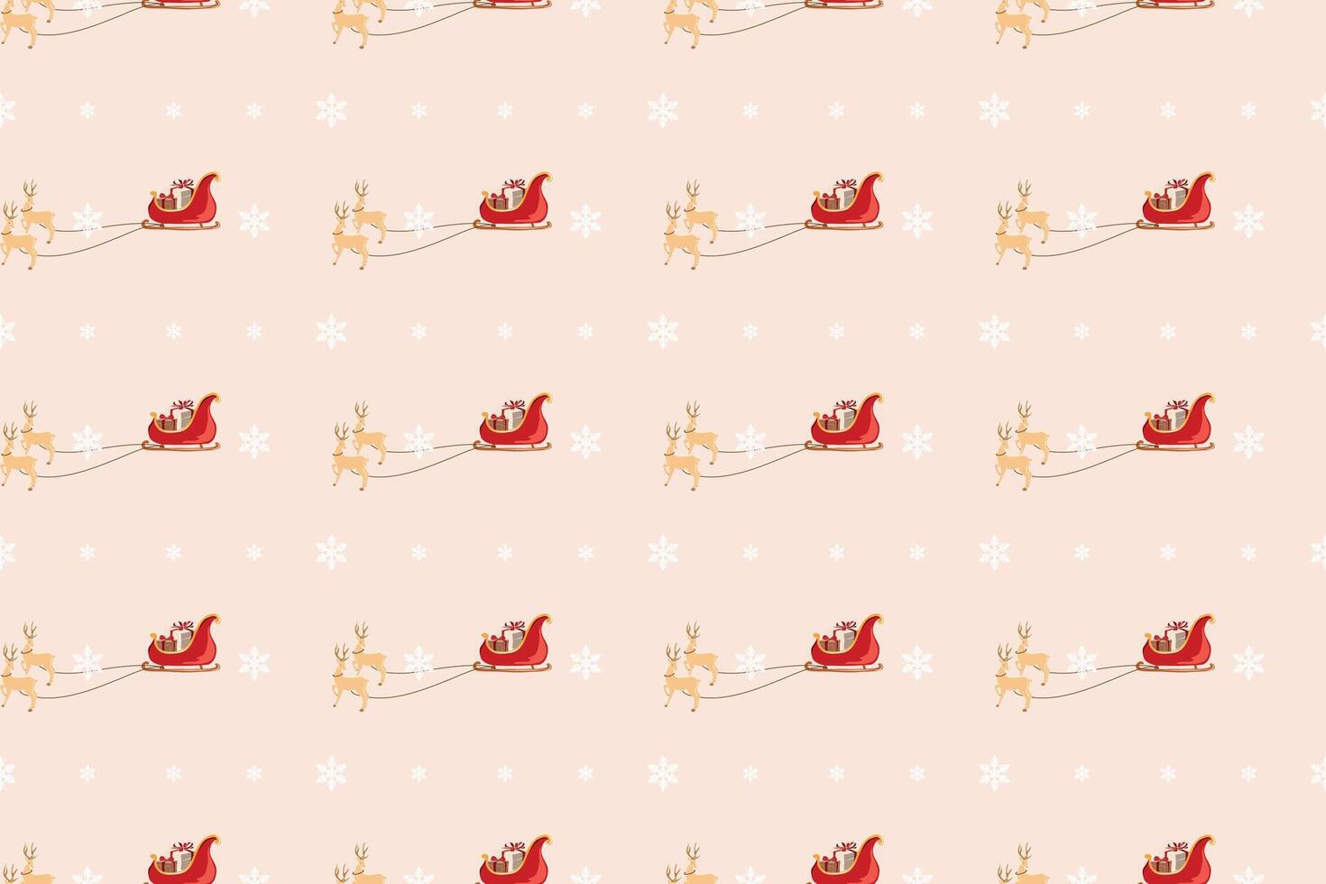Seamless Hand-Drawn Christmas Pattern. Cute. vector