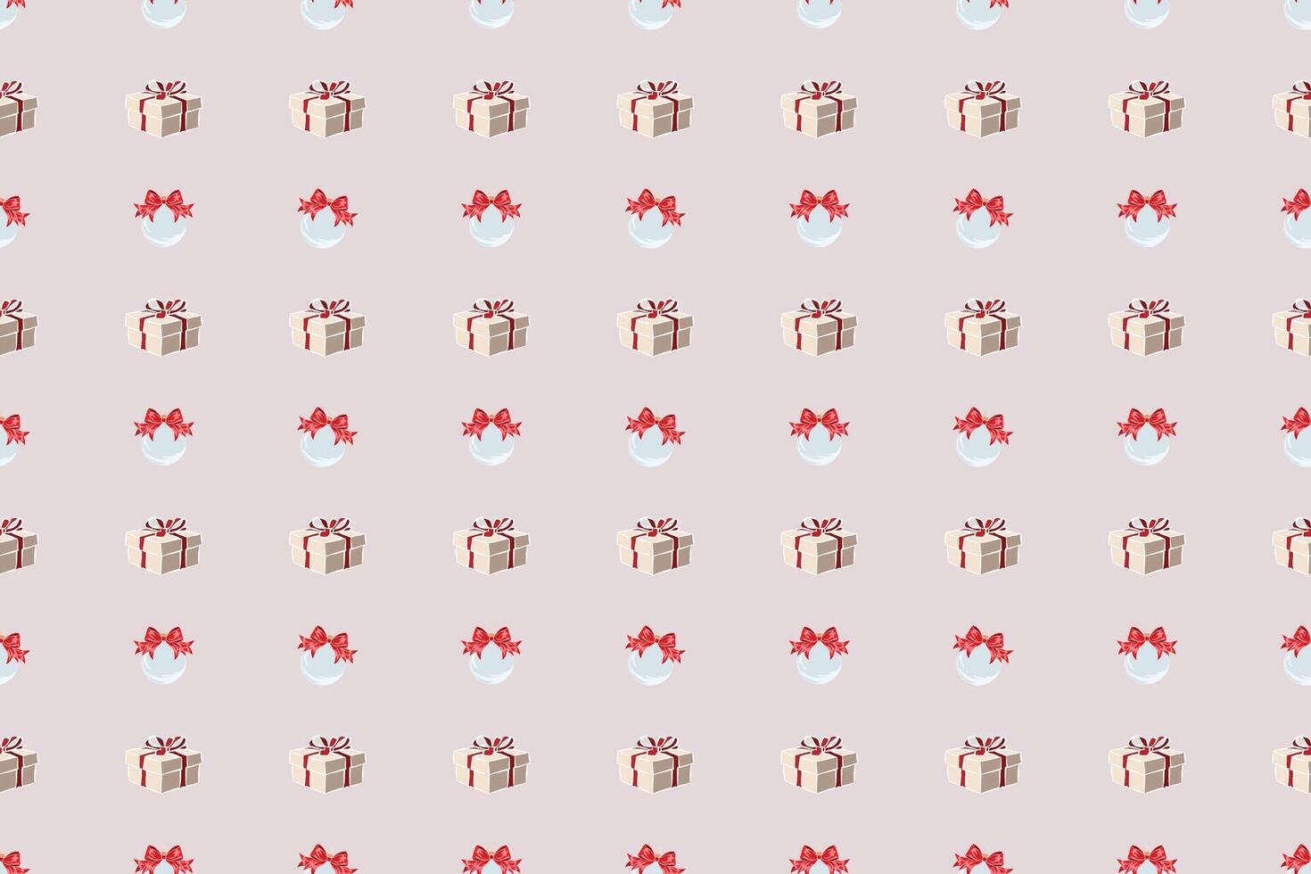 Seamless Hand-Drawn Christmas Pattern. Cute and Colorful Festive. vector
