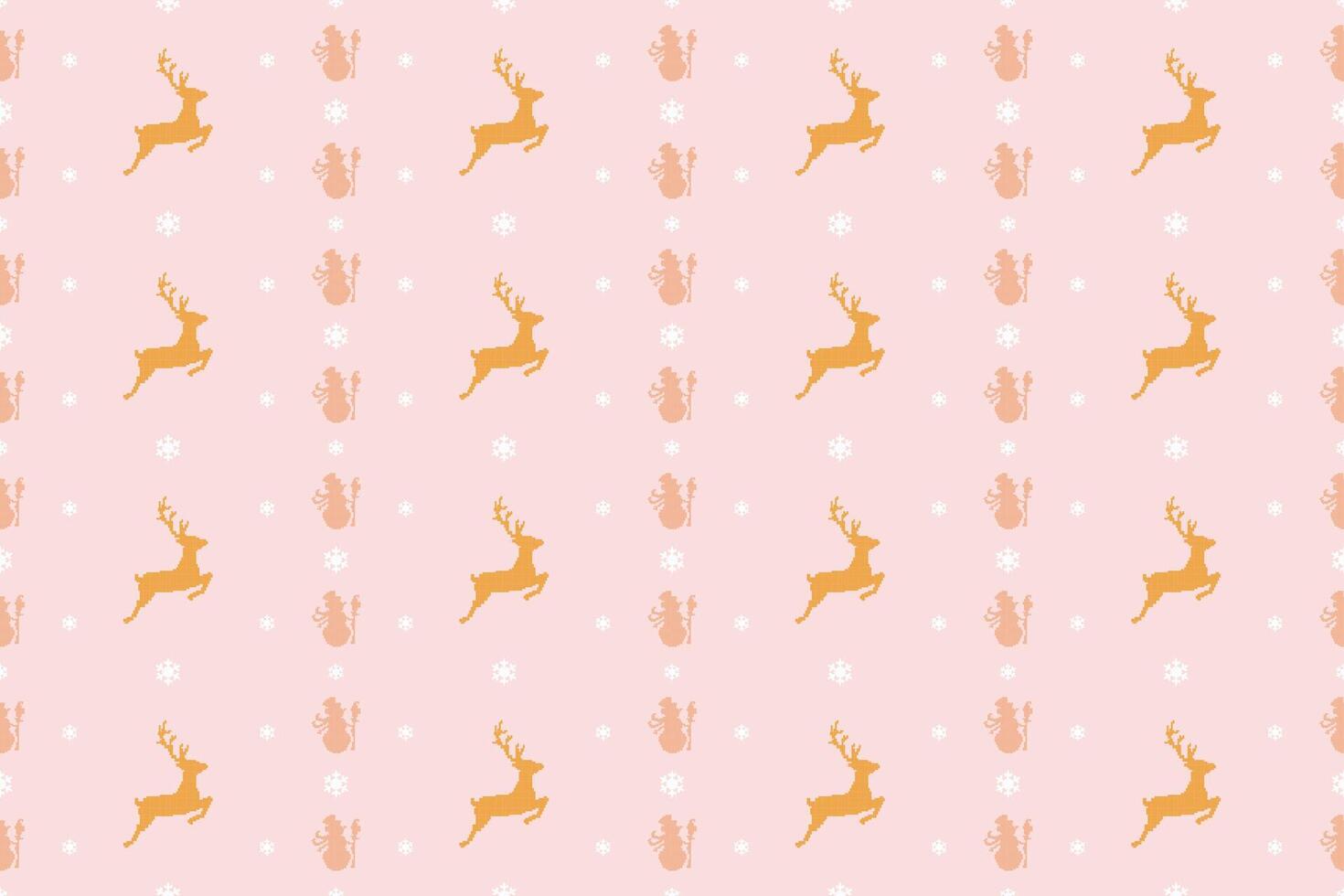 Seamless Christmas Pixel Pattern. Bright and Colorful Festive Design. vector