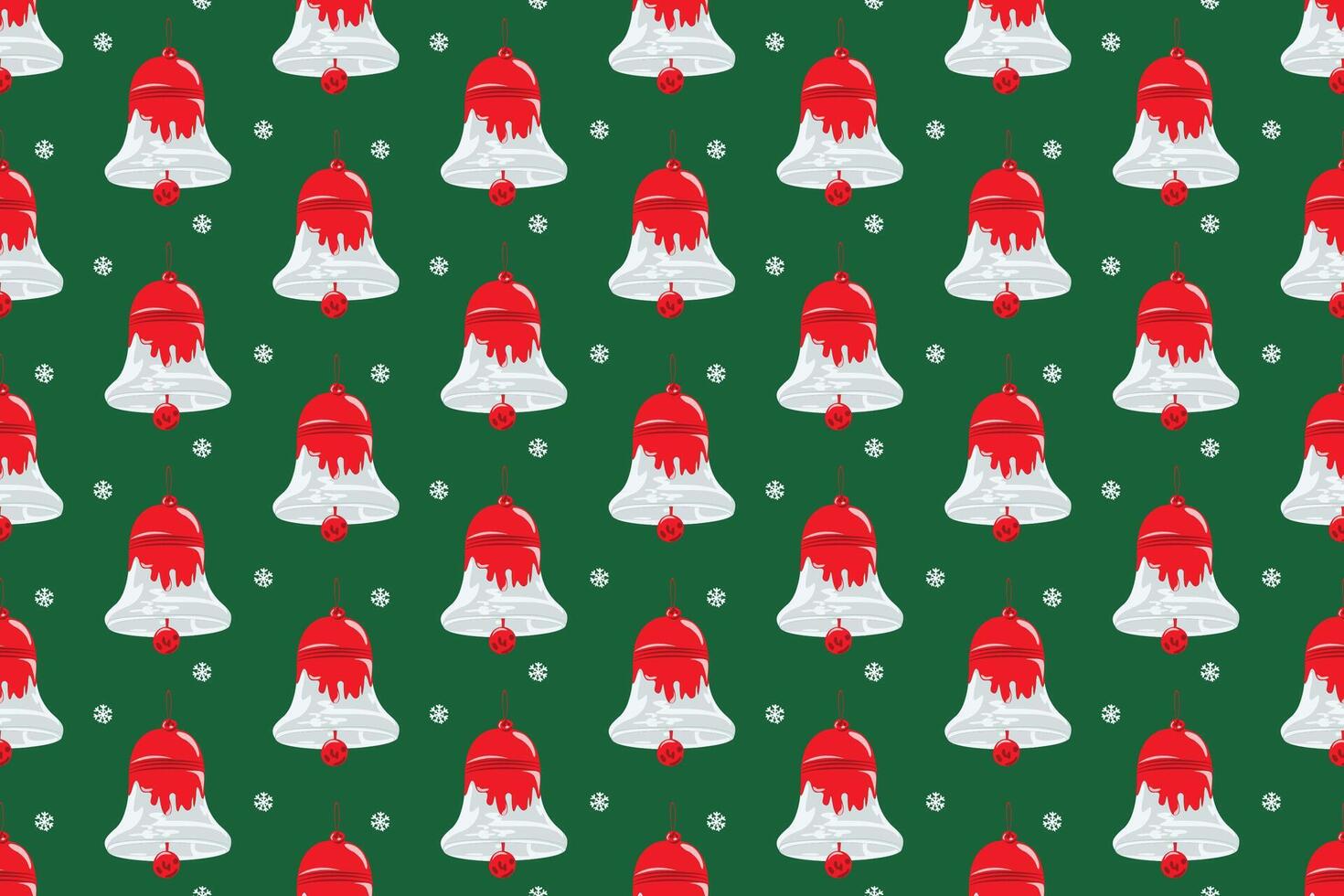 Seamless Hand-Drawn Christmas Pattern. Cute and Colorful Festive Design for Fabric, Wrapping Paper. vector