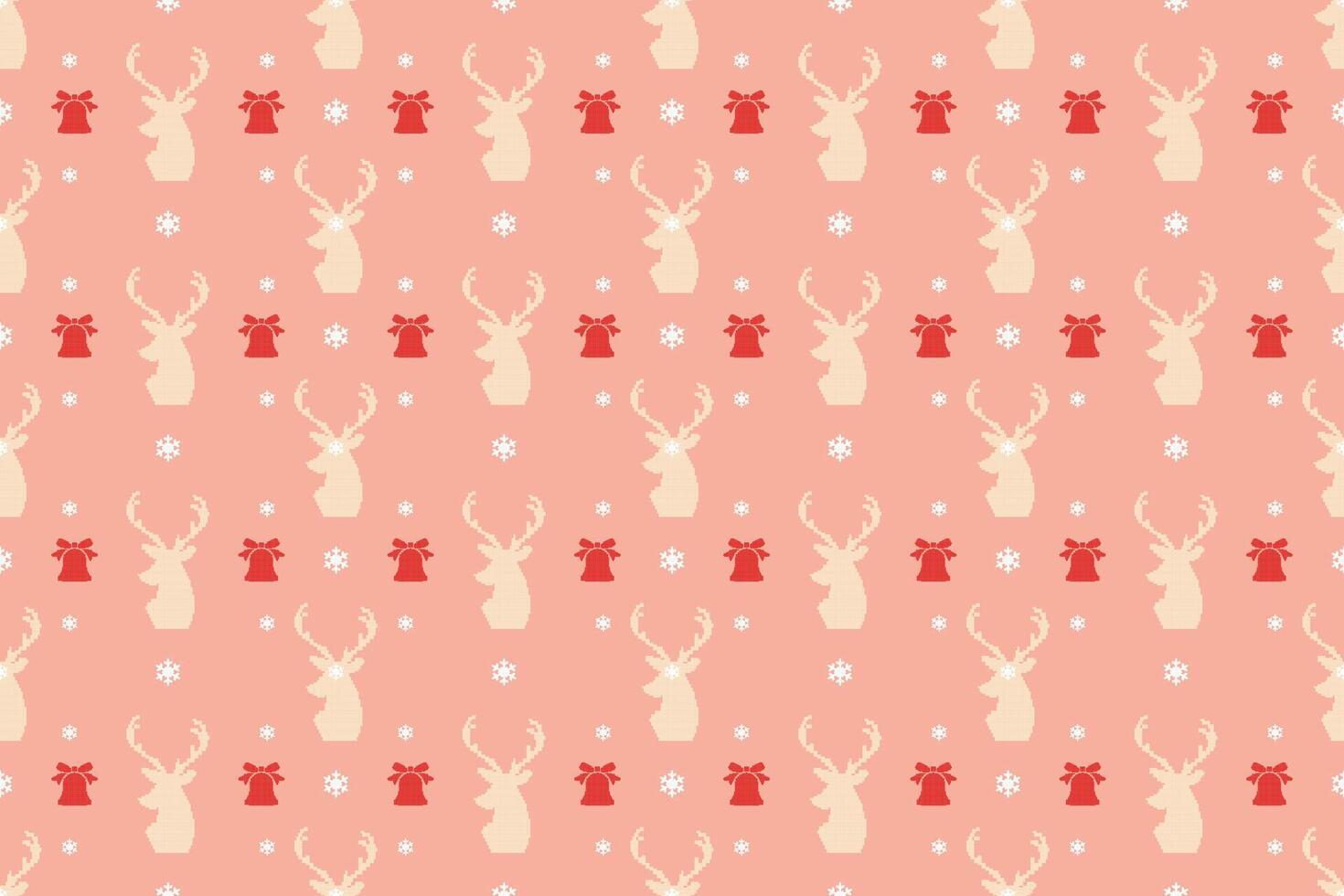 Seamless Christmas Pixel Pattern. Bright and Colorful Festive Design for Fabric, Wrapping Paper, Packaging. vector