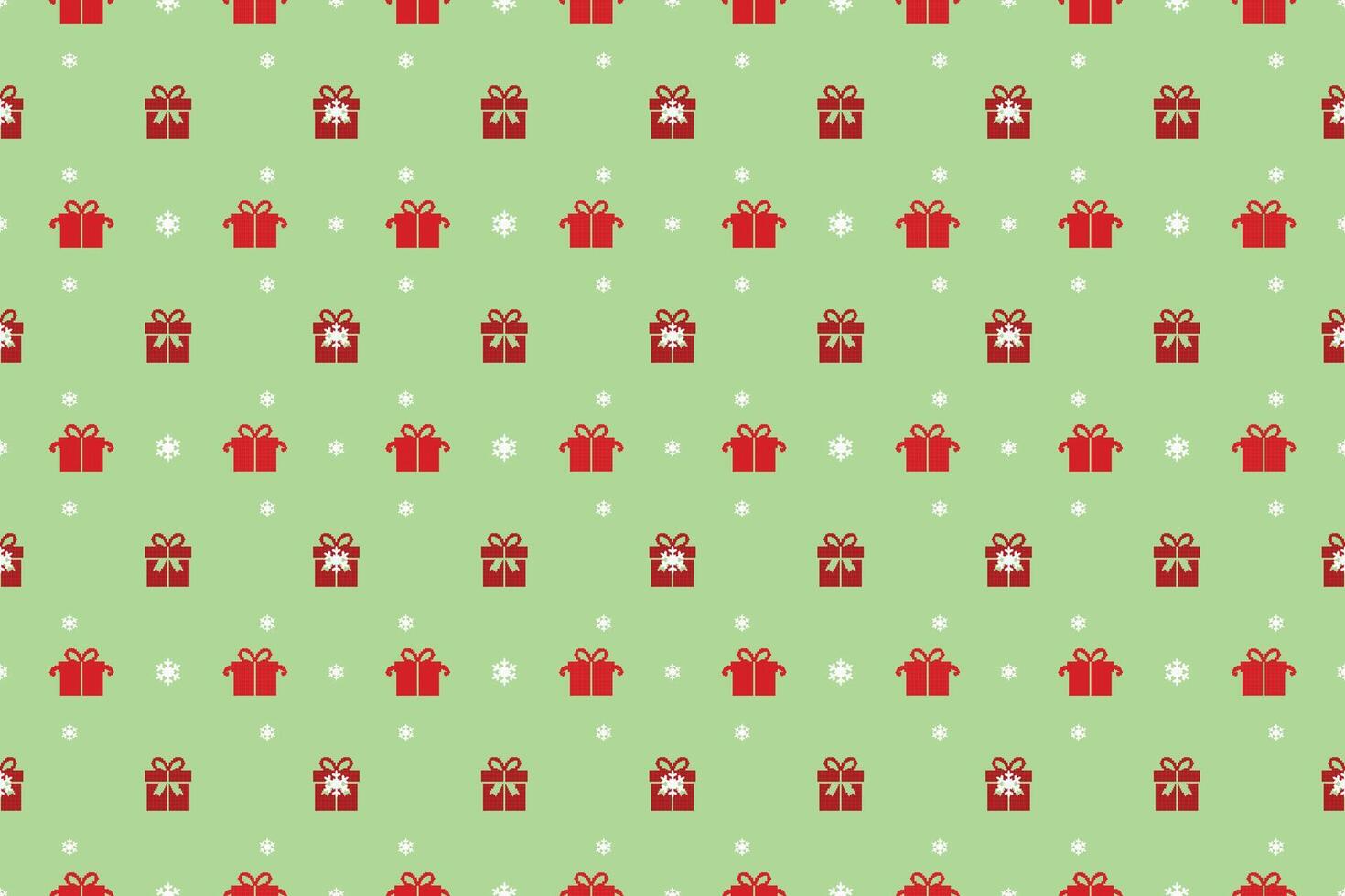 Seamless Christmas Pixel Pattern. Bright and Colorful Festive Design for Fabric, print vector