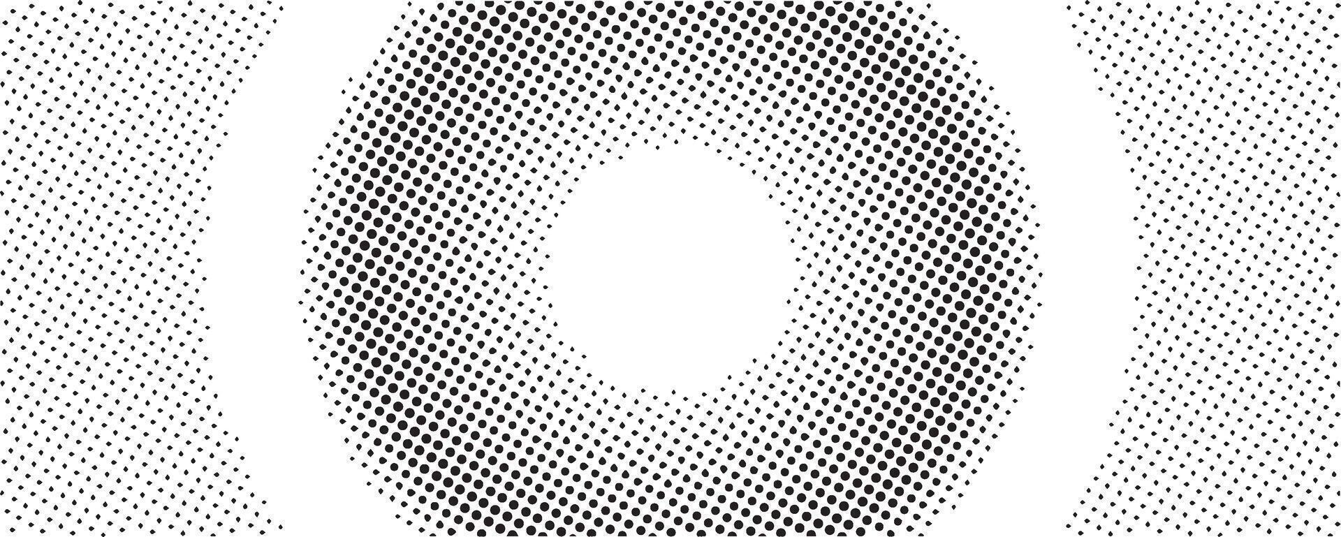 Abstract halftone dotted circle pattern background vector