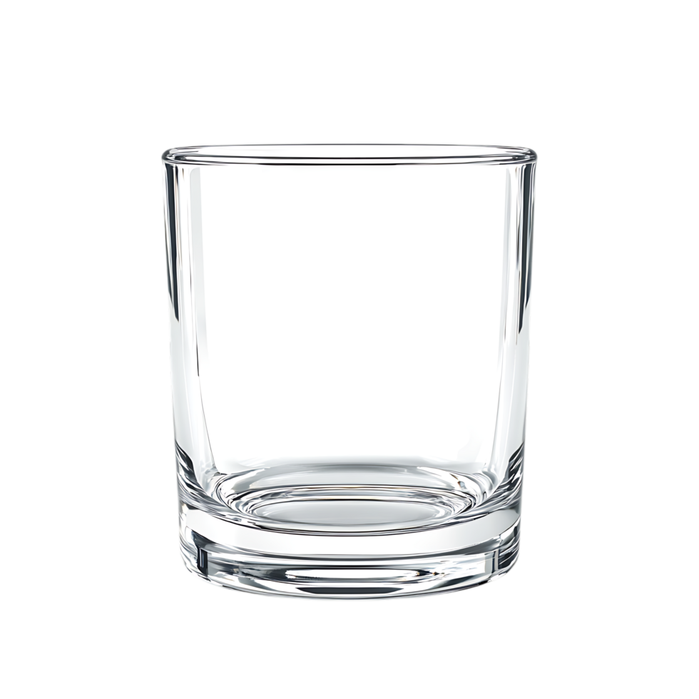 Empty glass tumbler isolated on a transparent background png