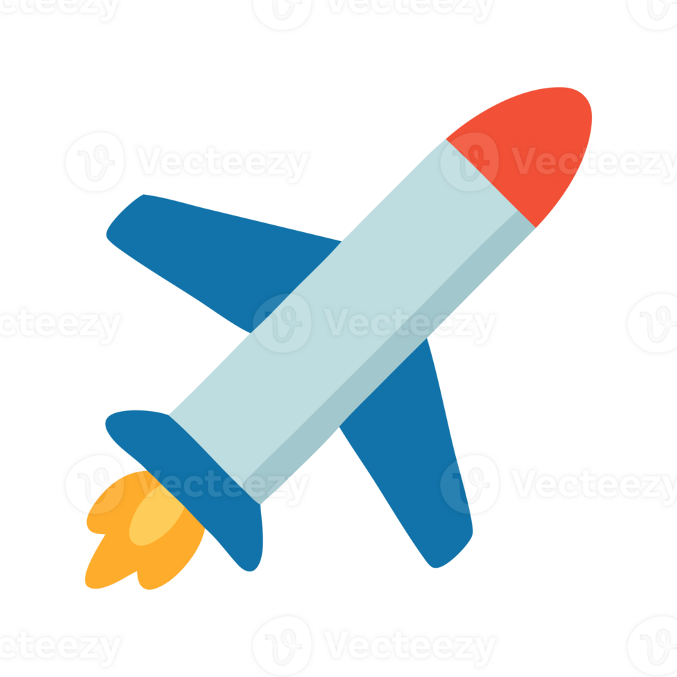 A whimsical rocket ship soaring upwards with a burst of flames, a graphic perfect for children's content png