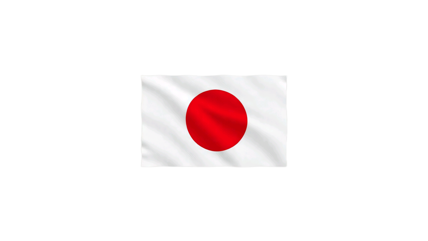 The flag of japan isolated on transparent background png