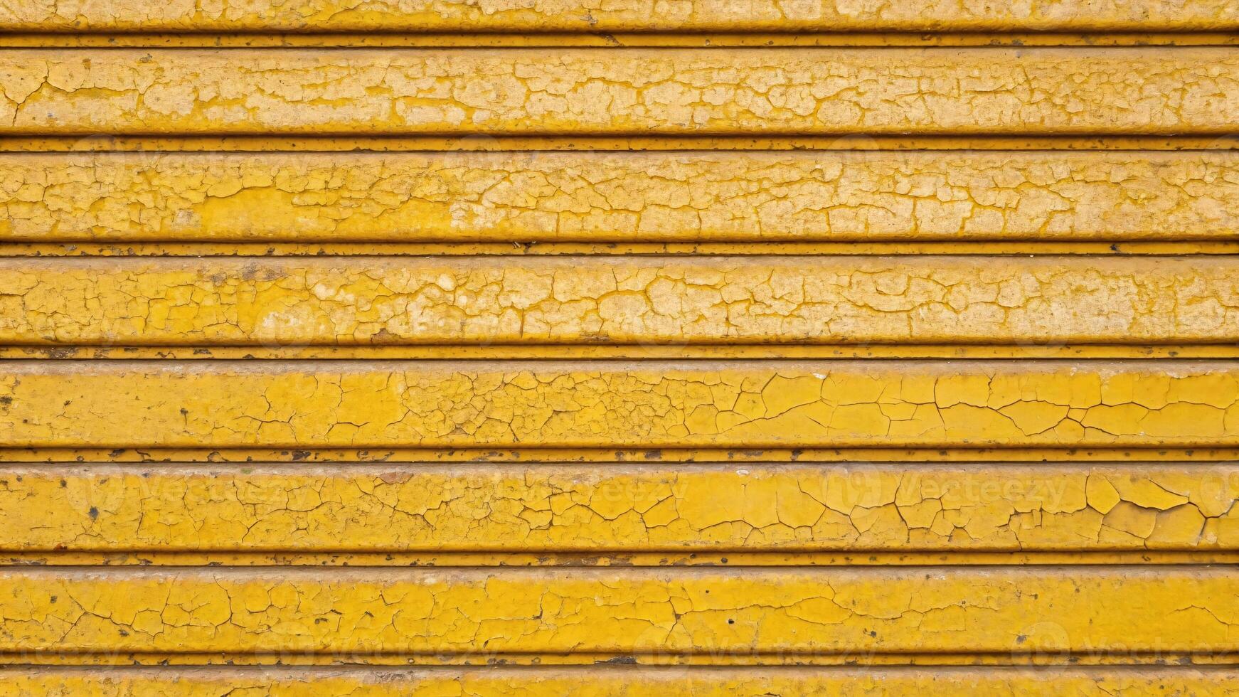 Yellow painted metal wall stripe texture abstract background and texture. photo