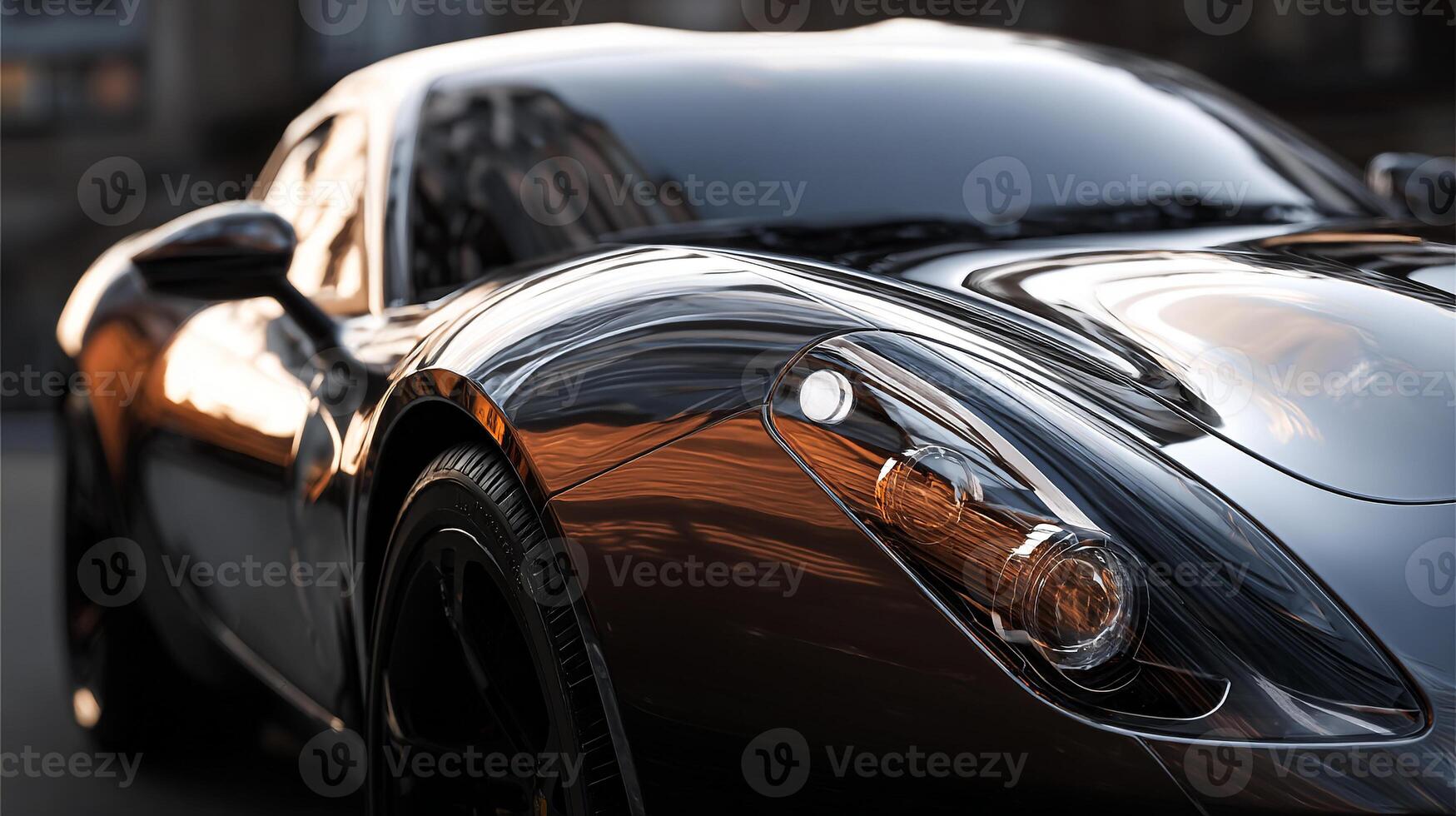Realistic shadow photo on curved auto design