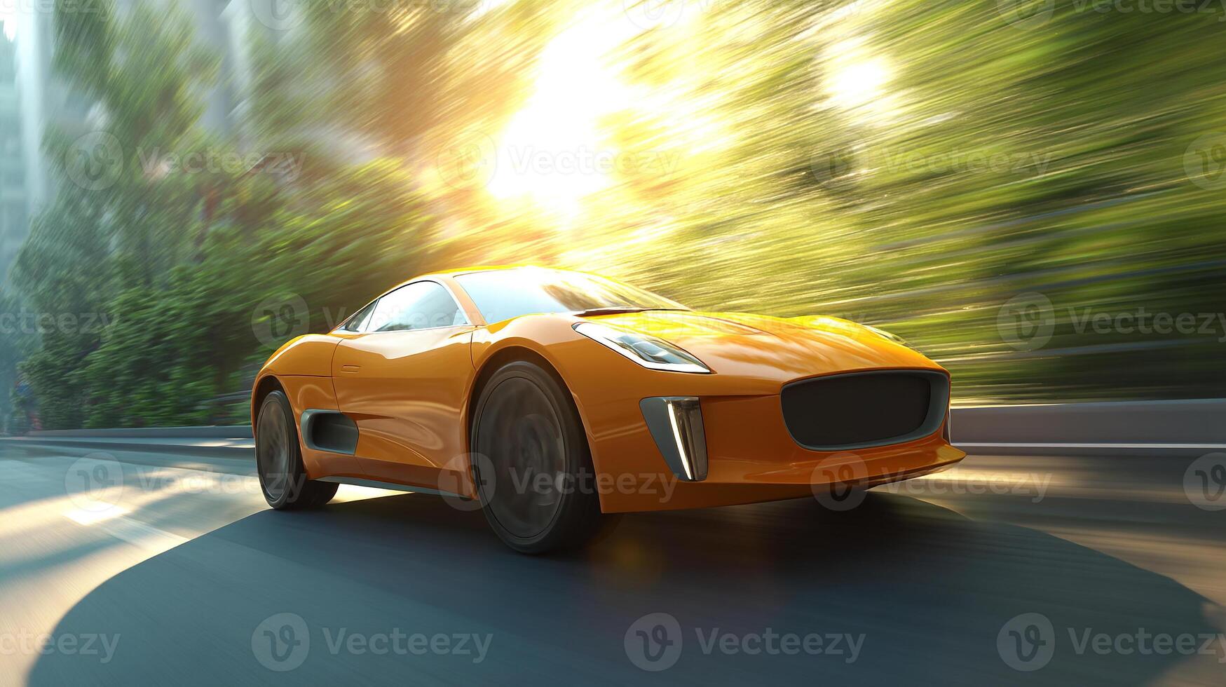 Sculpted modern vehicle photo in daylight