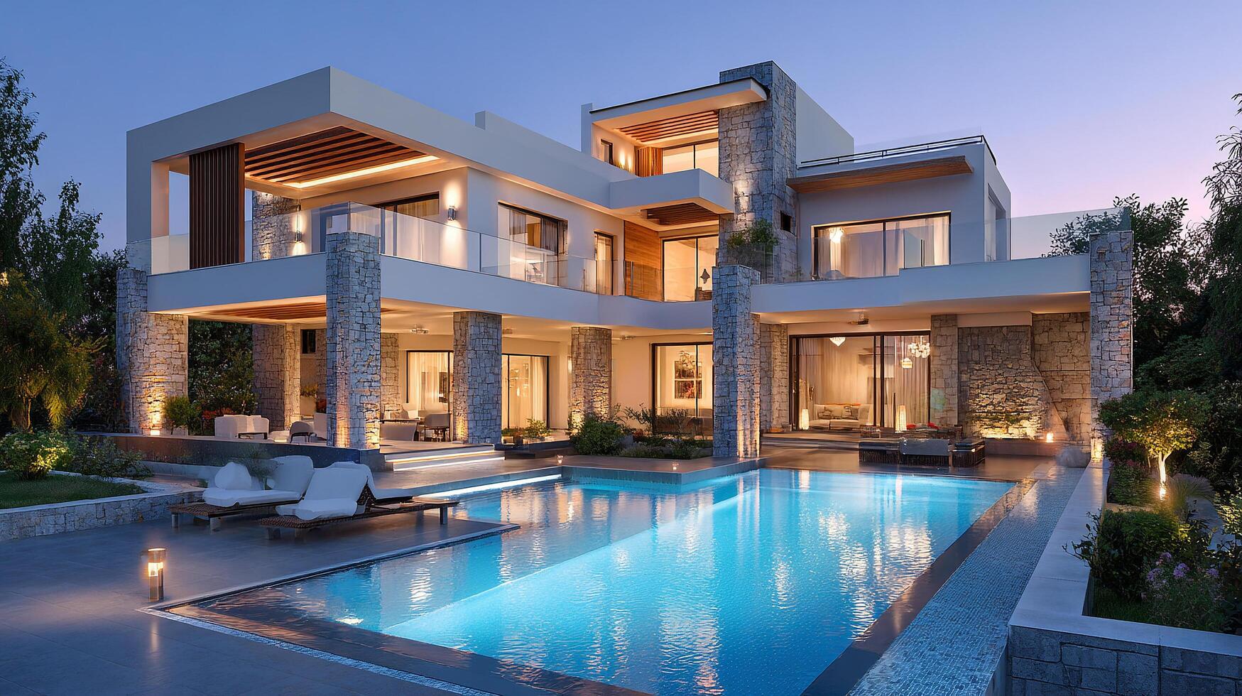 Stunning two story building in daylight photo