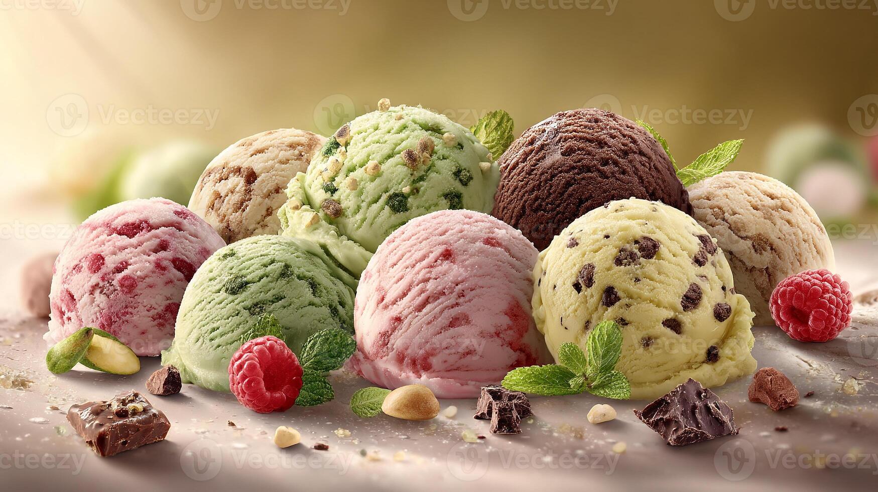 Toppings on frozen dessert in photography image photo