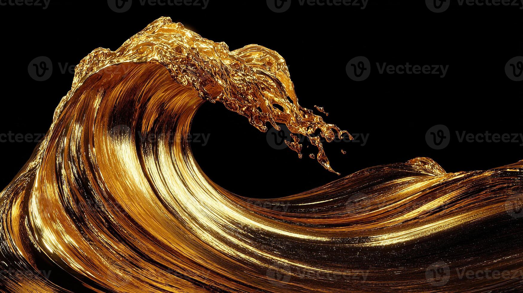 Glossy wave pattern with rich abstract detail photo