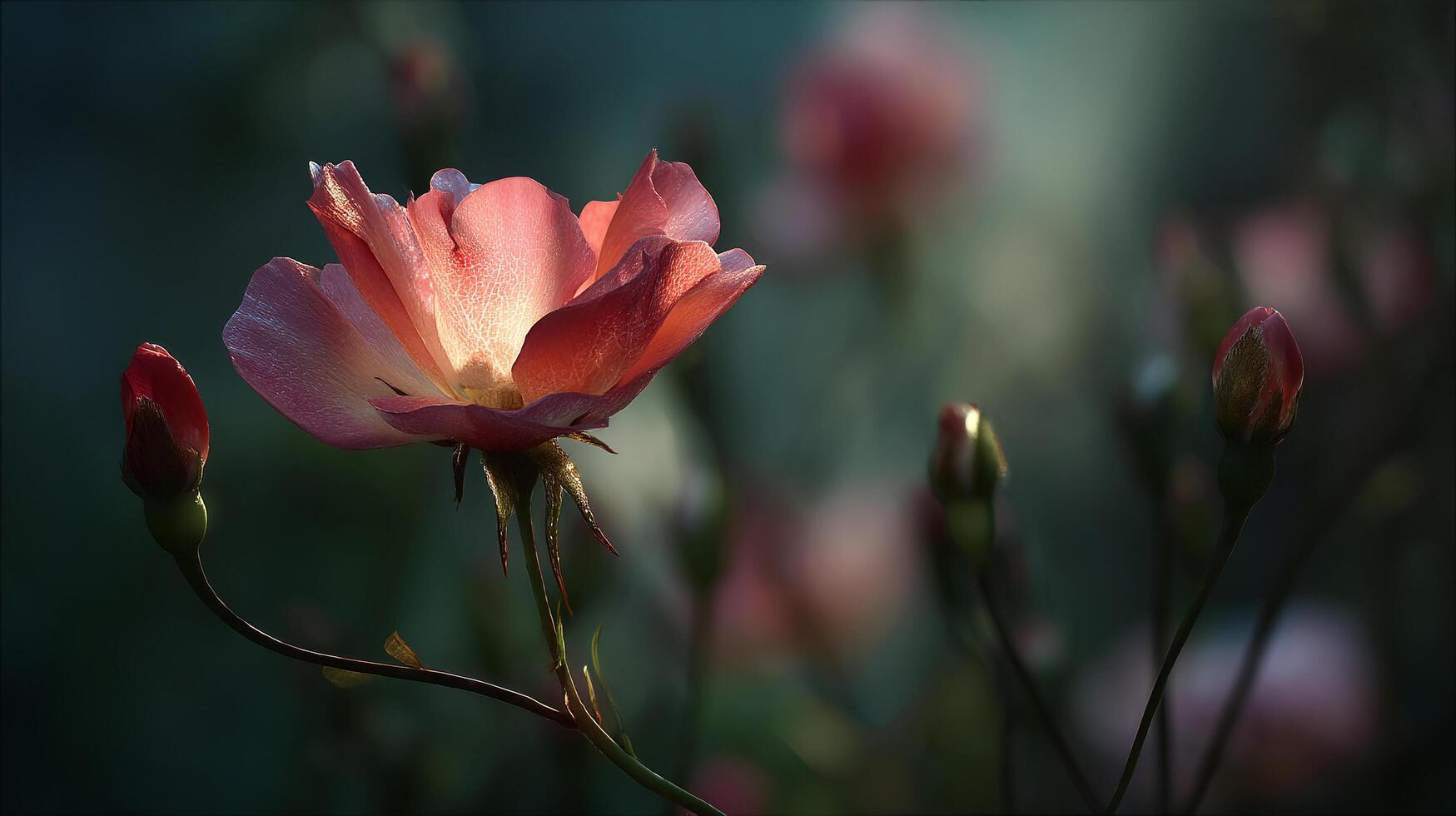 Macro bloom with detailed outdoor natural scenery texture photo
