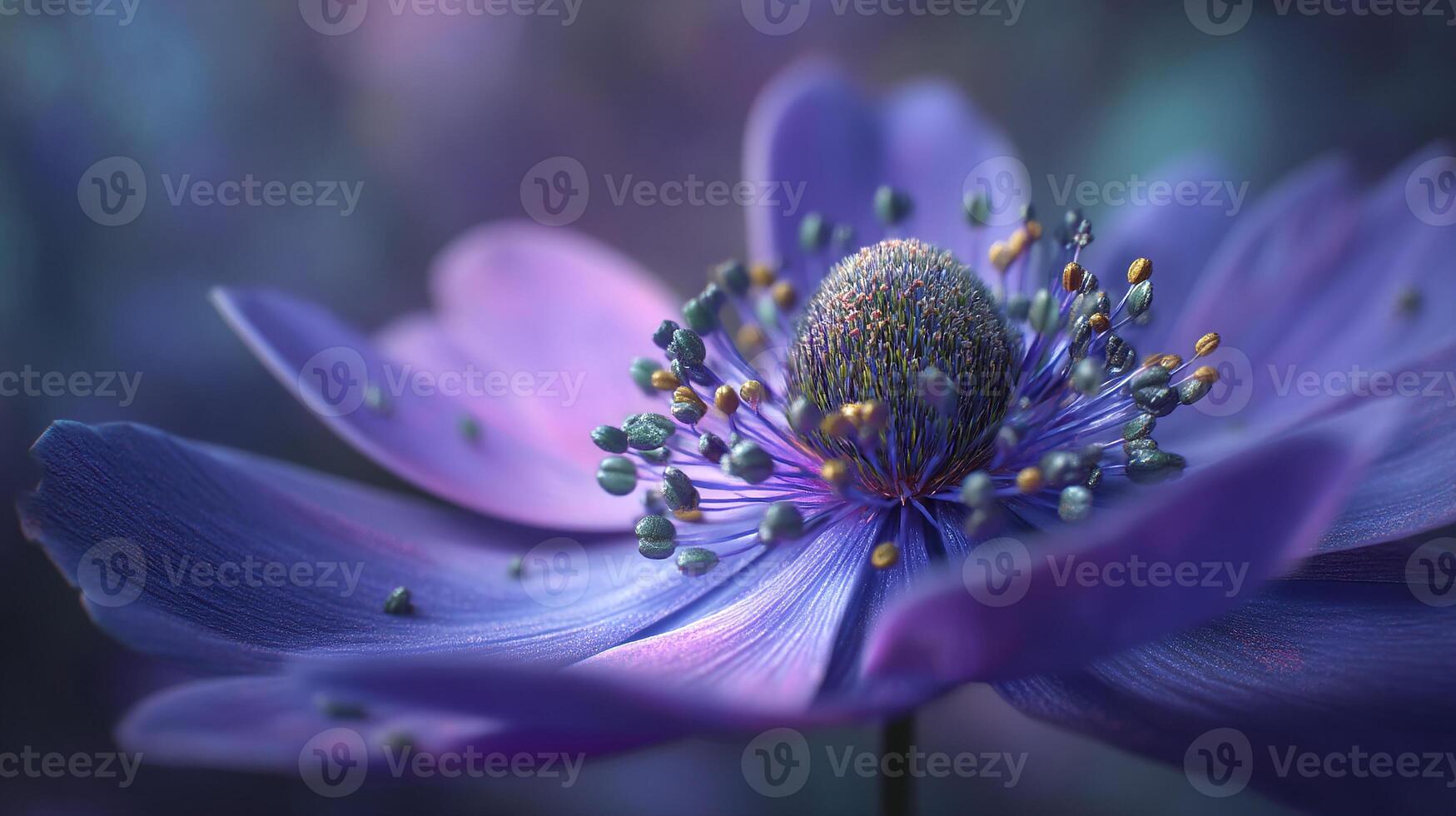 Detailed macro photo of garden flower in natural scenery