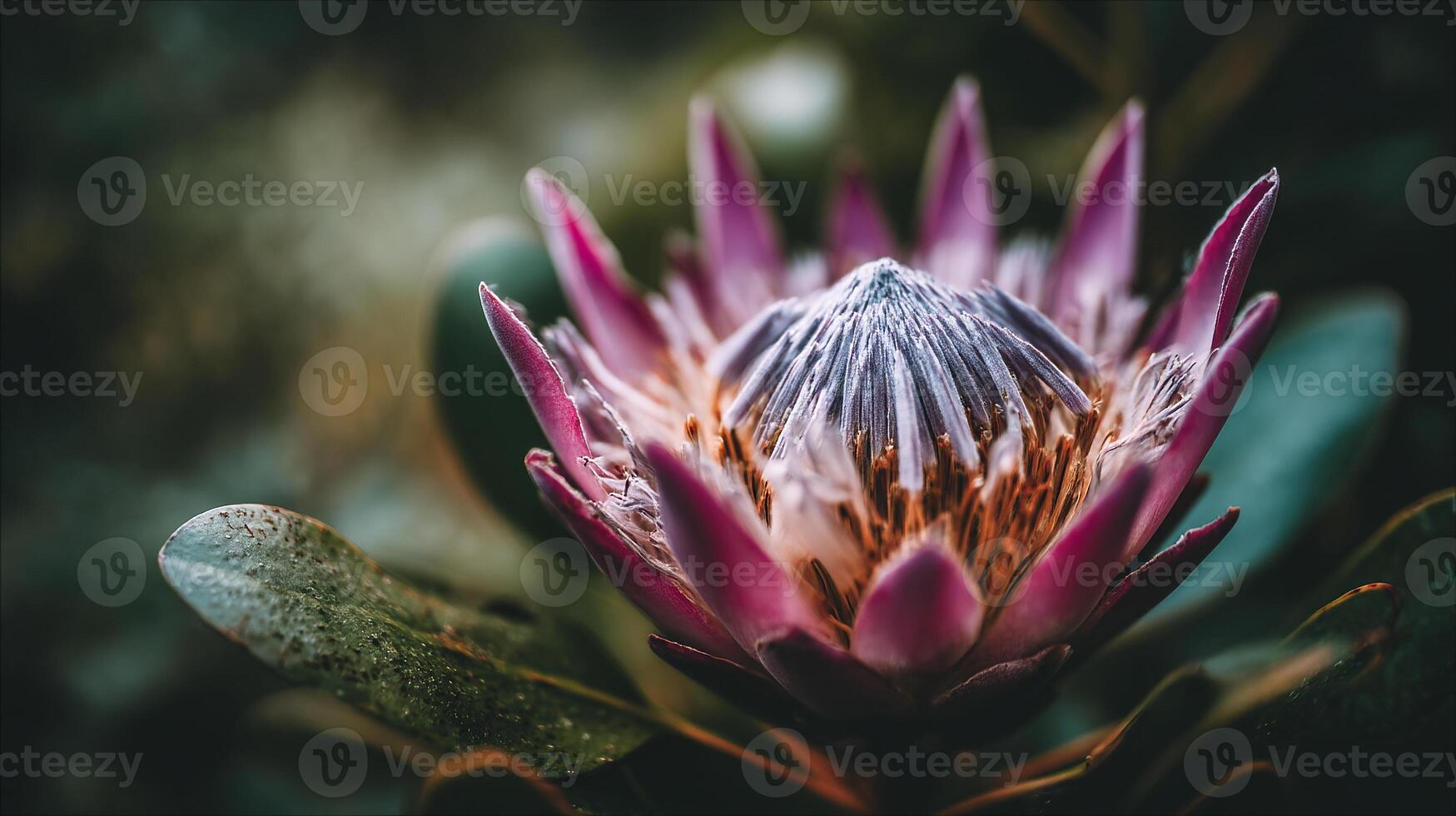 Close view of floral petal detail in natural scenery photo