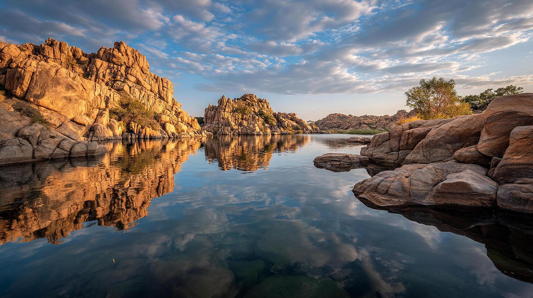 Realistic light and detail in scenic landscape photo