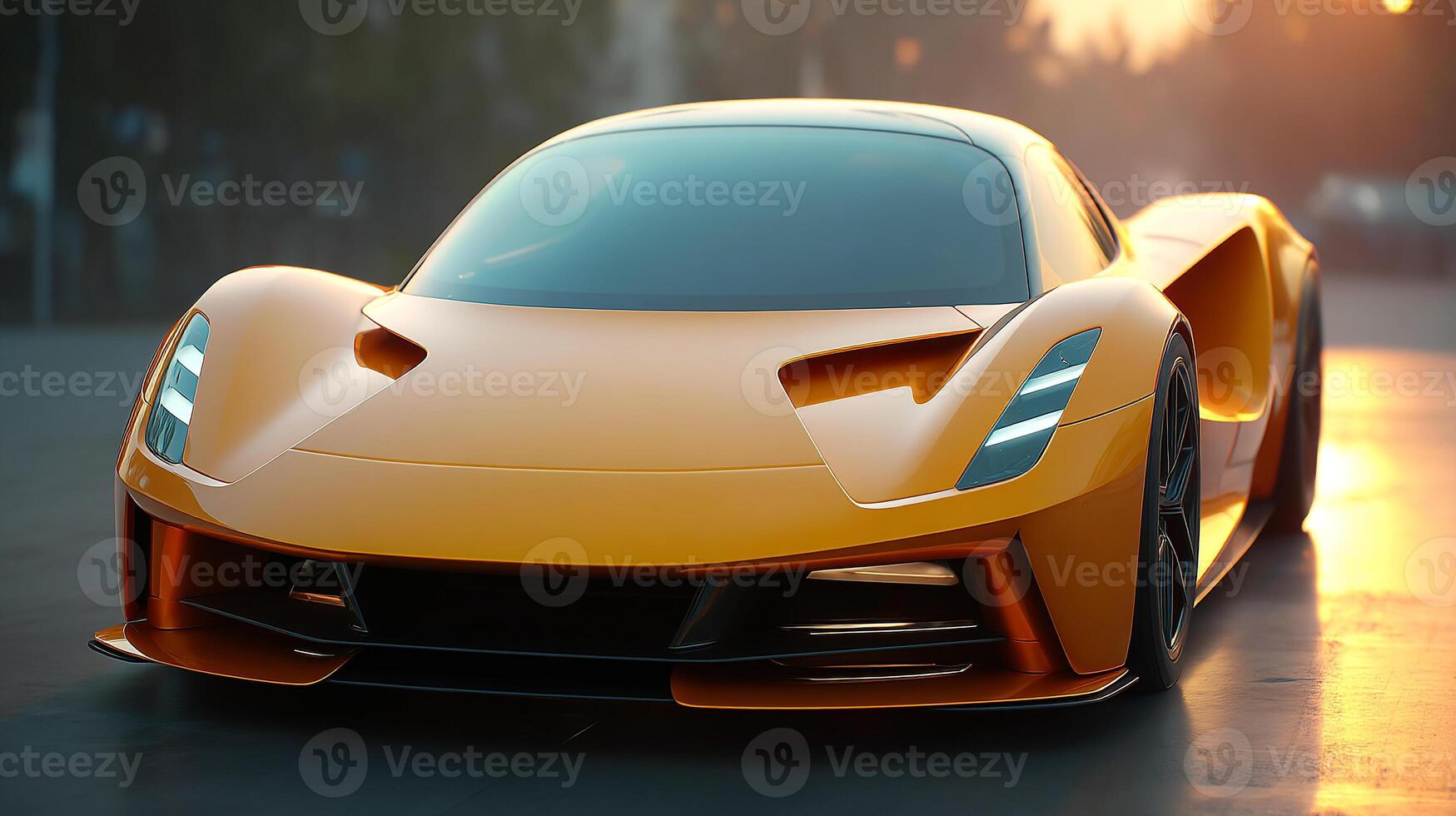 Sunlight photo on high-end car surface