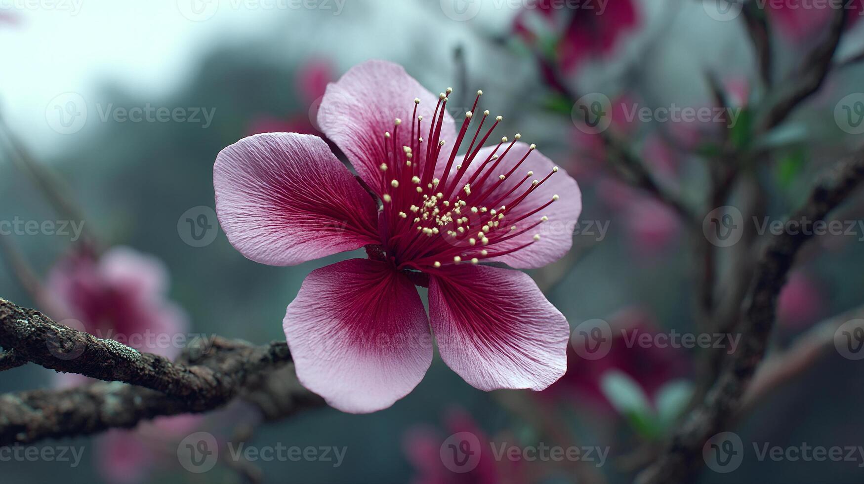 Sharp petal flower captured in warm beautiful spring wallpaper photo