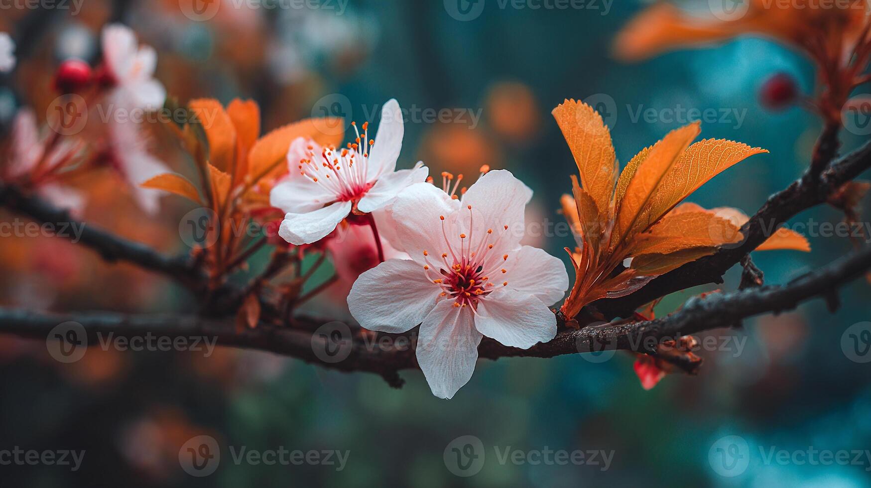 Sharp detail flower wallpaper in soft beautiful scenic outdoor light photo