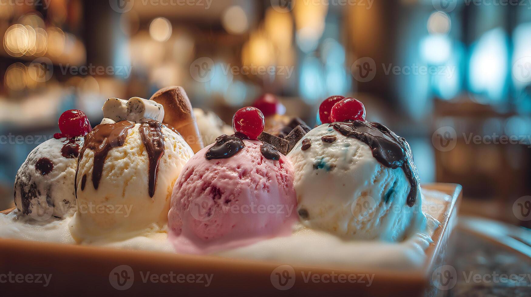 Sweet textured frozen treat in realistic image photo