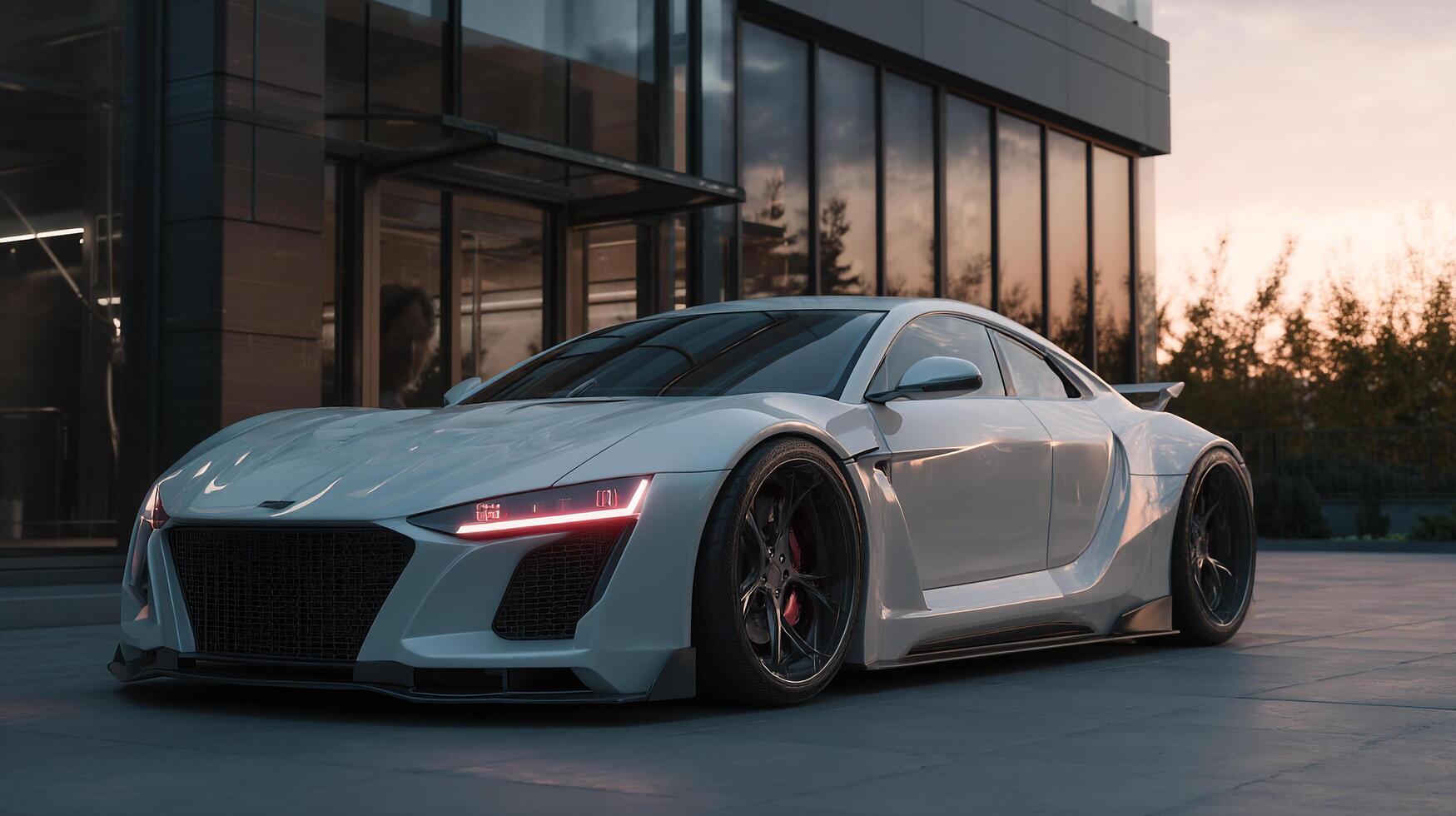 Natural light photography of high-end stylish car photo