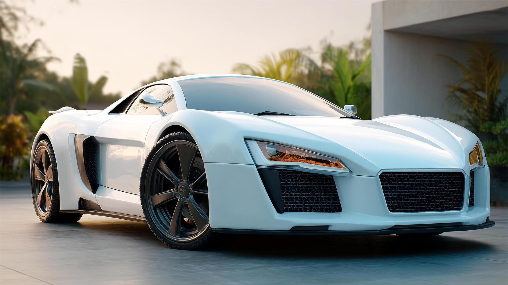 Automotive photography of stylish modern high-end car photo