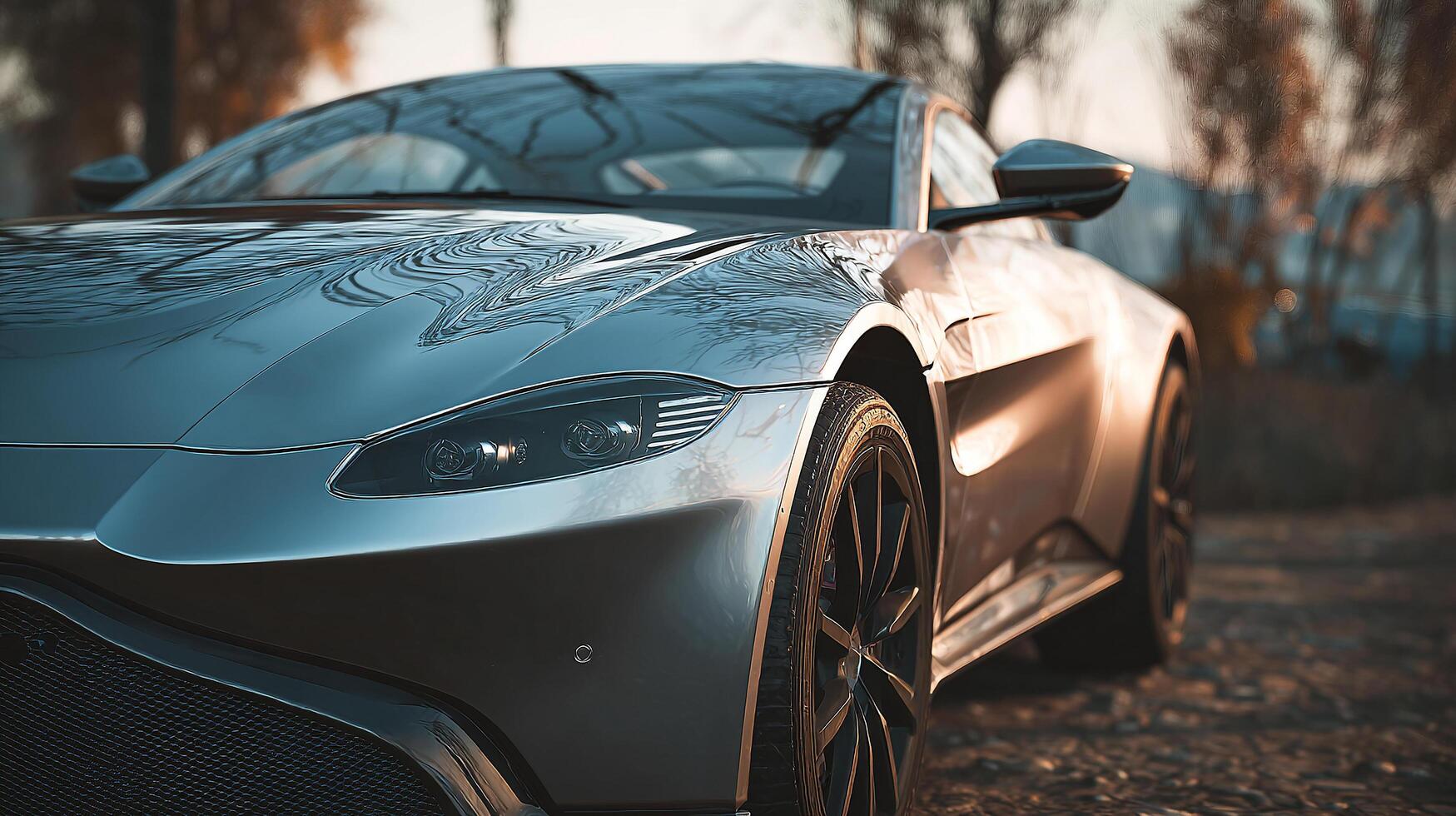 Realistic car photography of sleek high-end vehicle photo