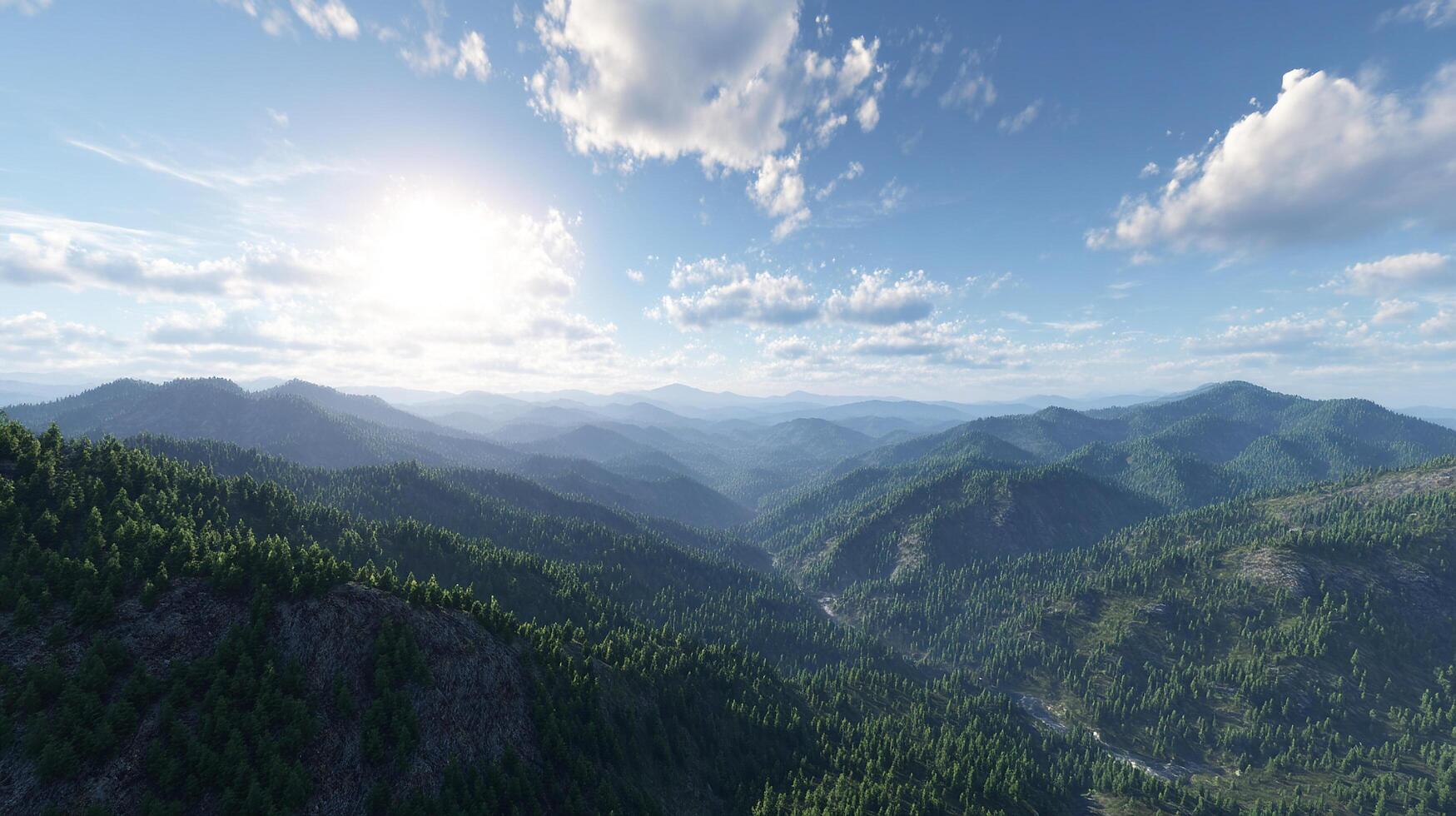 Picture of beautiful nature landscape in high commercial detail photo