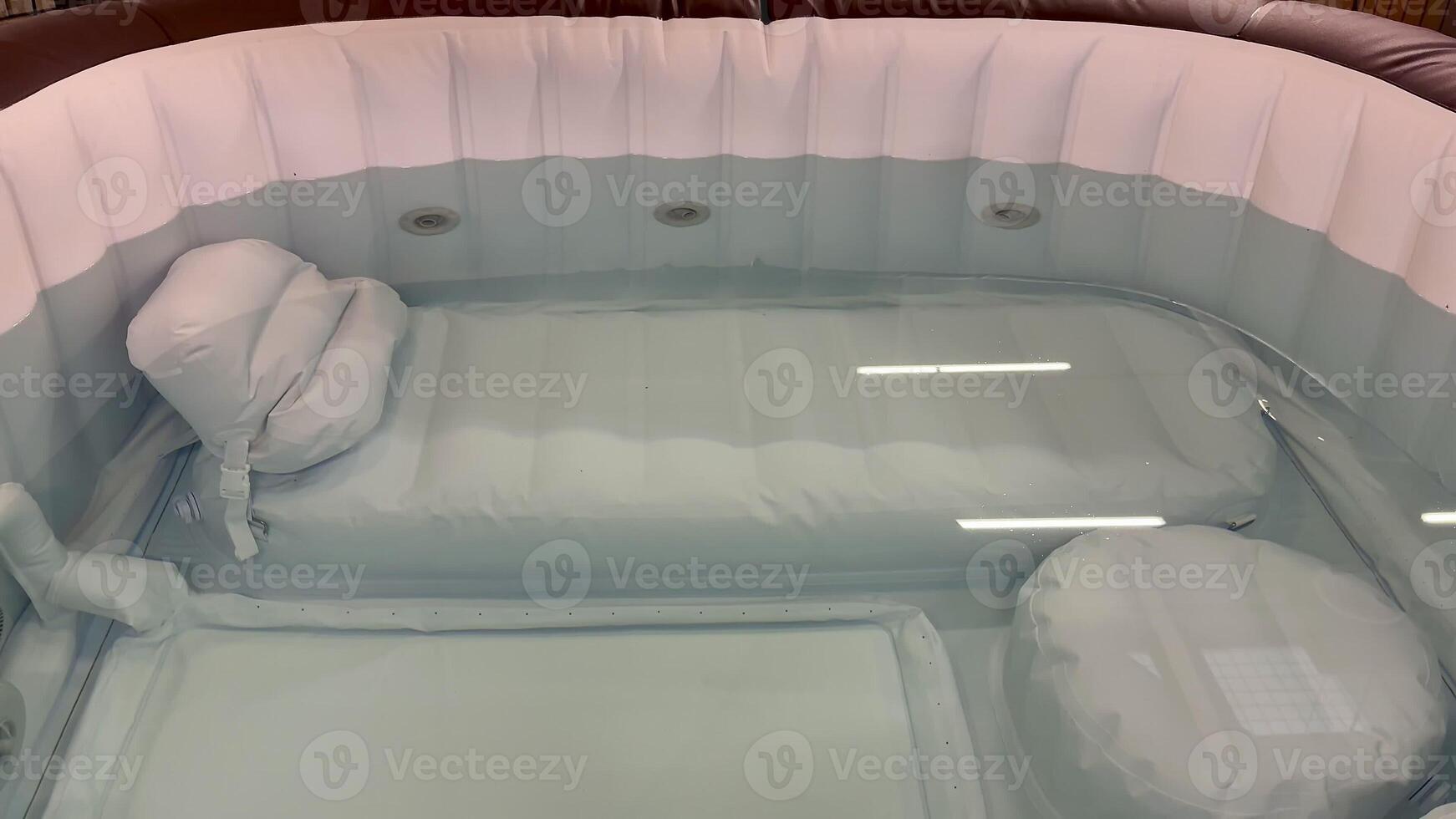 Experience tranquility in this exquisite floatation tank, designed for relaxation and wellness therapy photo