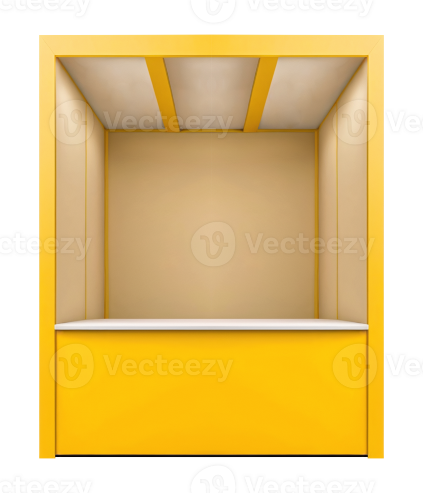 Square Booth Design for Event Exhibition Trade Showcase Store Front png