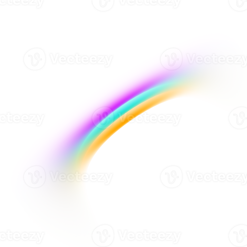 Colorful light effect gradient shape on transparent background png