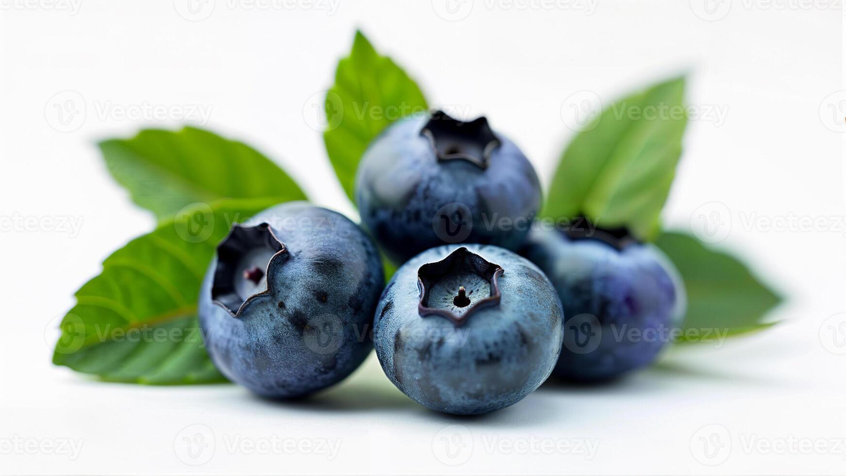 White bowl filled with blueberries isolated on a white background. For food, nutrition, and healthy eating concepts. photo