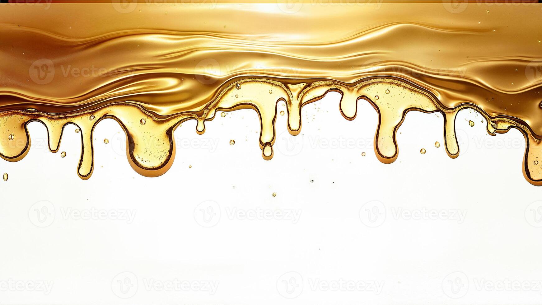 Shiny golden liquid isolated on white background. Image suitable for beauty, nail polish, or cosmetic product design context. photo