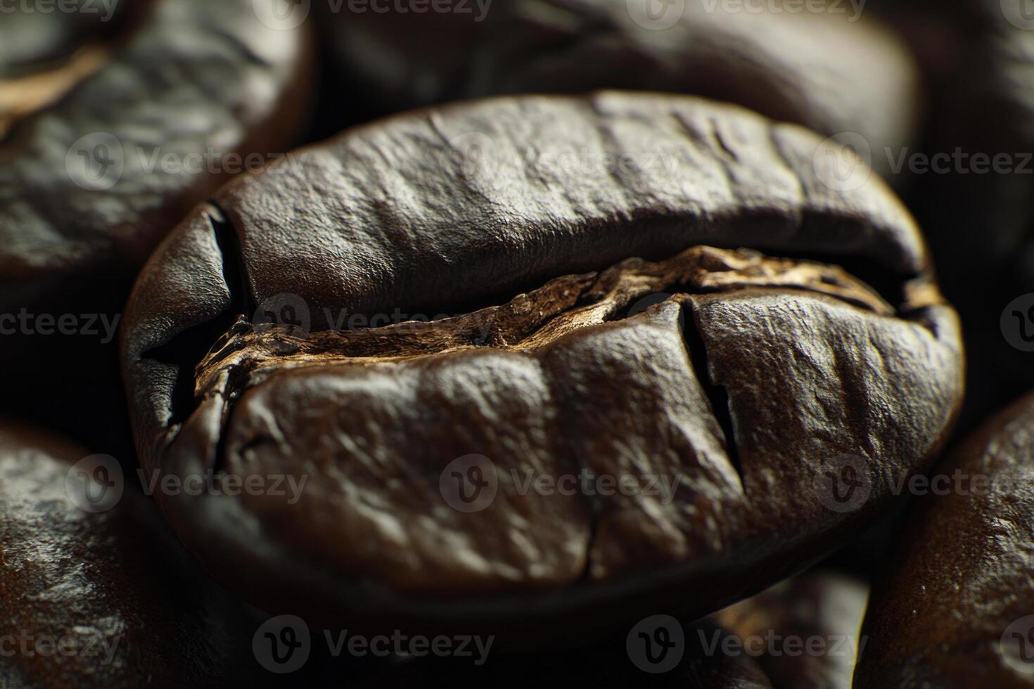 Roasted Coffee Bean Close Up Macro Photography photo