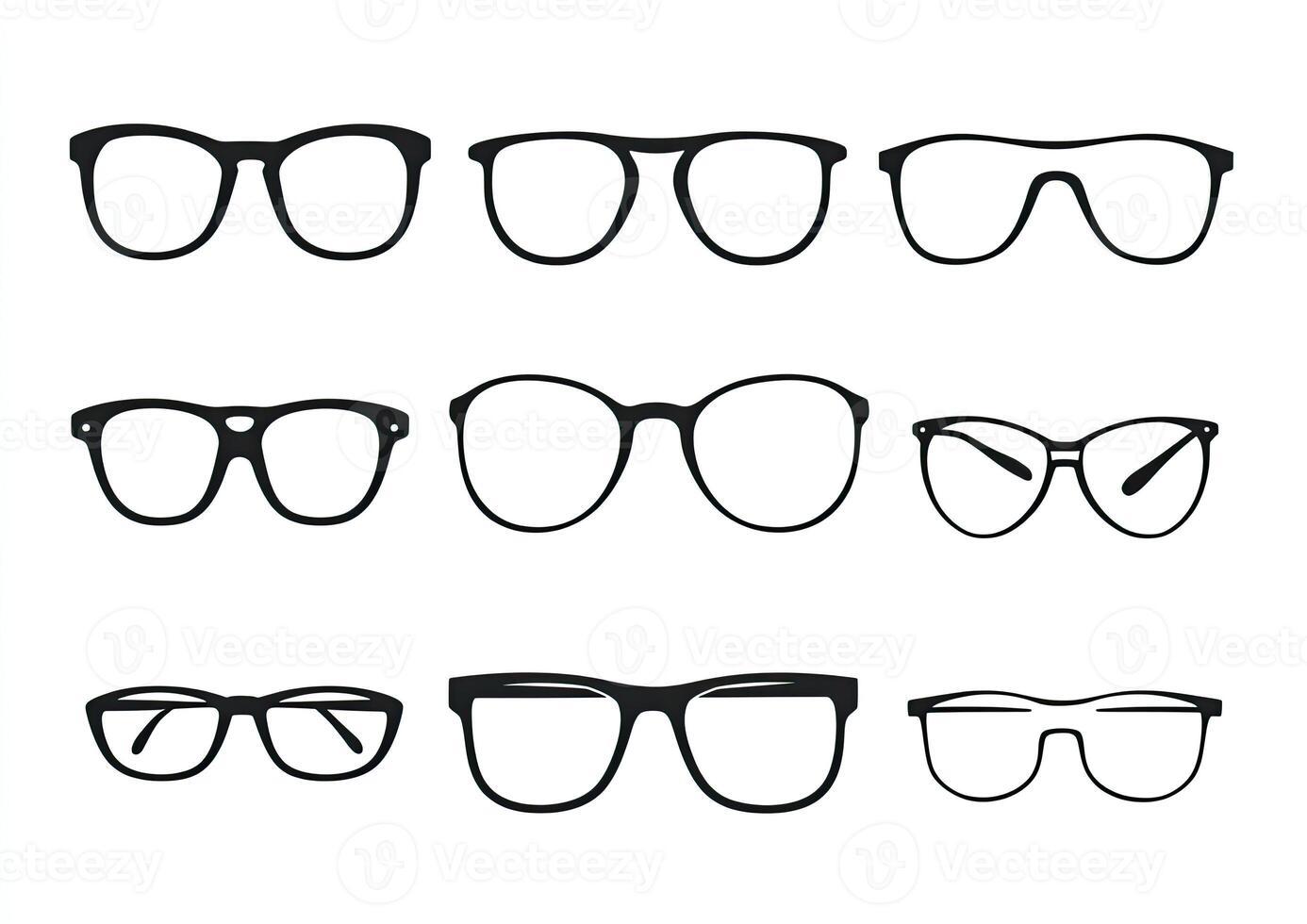 A Collection Of Nine Different Eyeglass Frame Designs photo