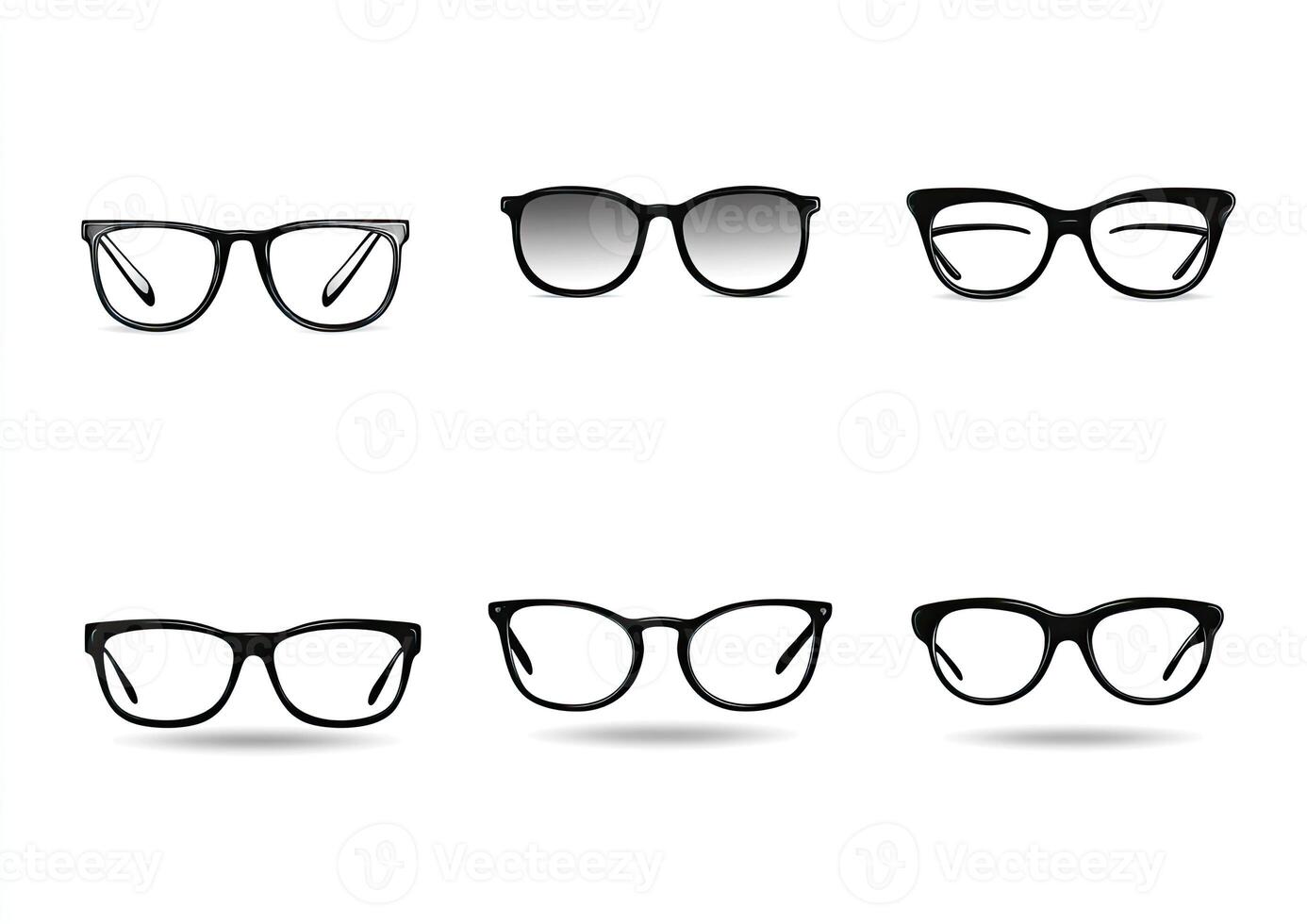 Collection of Stylish Black Eyeglass Frames photo