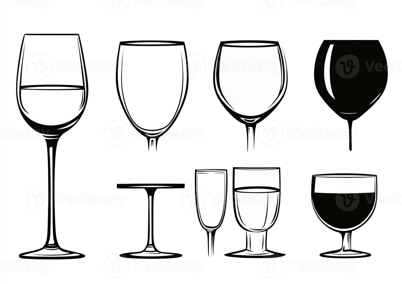 A Collection Of Various Wine Glasses And Drinkware photo
