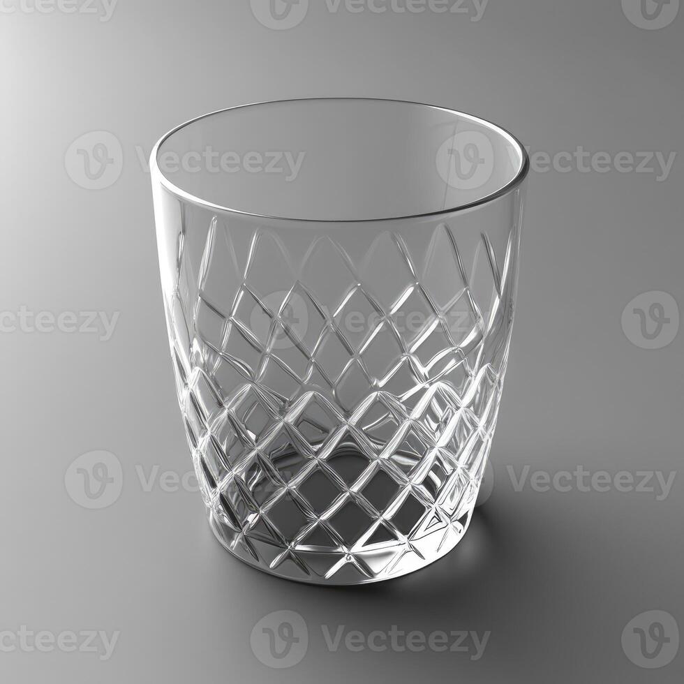Elegant Diamond Patterned Glass Tumbler photo