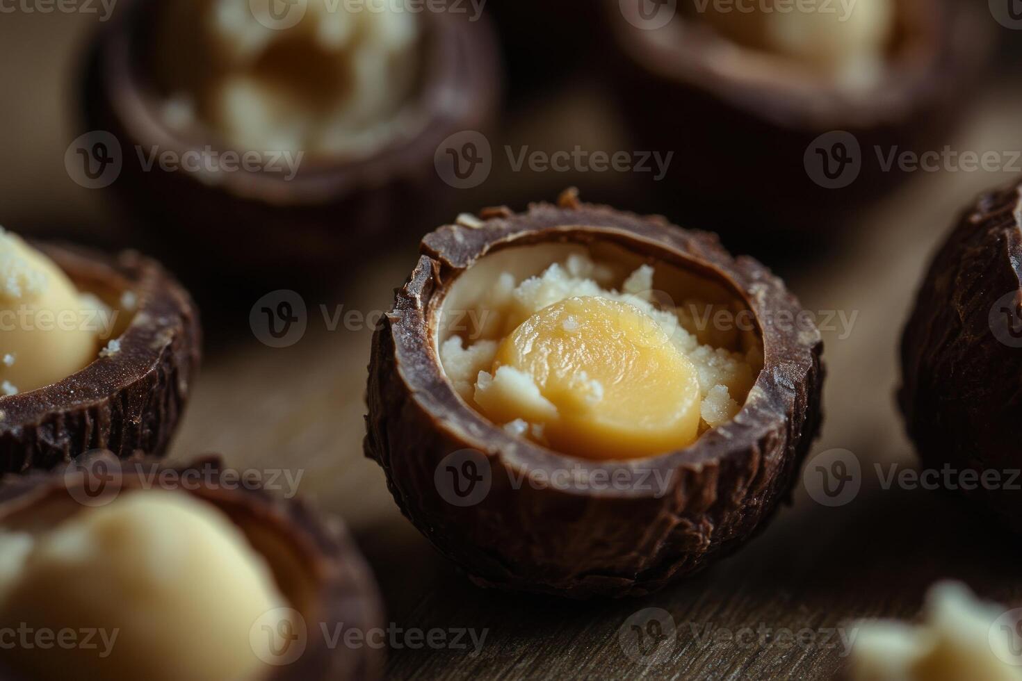 Delicious Chocolate Cups Filled With Creamy Nut Butter photo