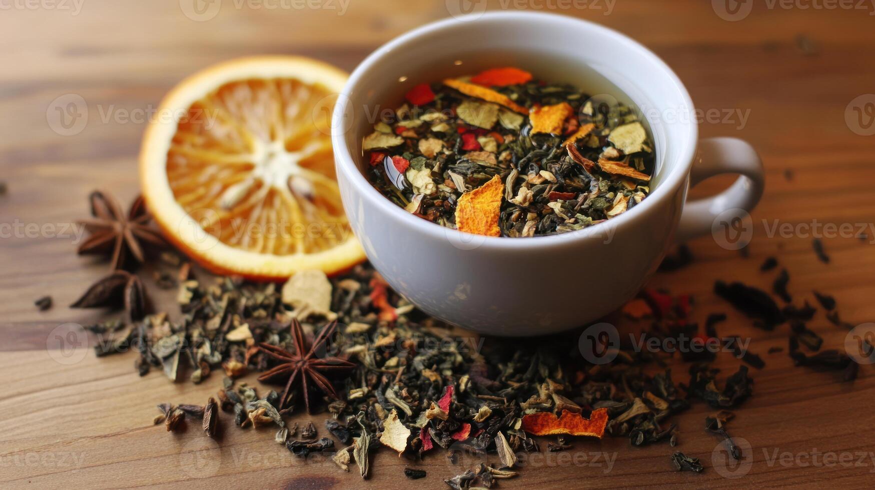 Aromatic Herbal Tea Blend with Citrus and Spice photo