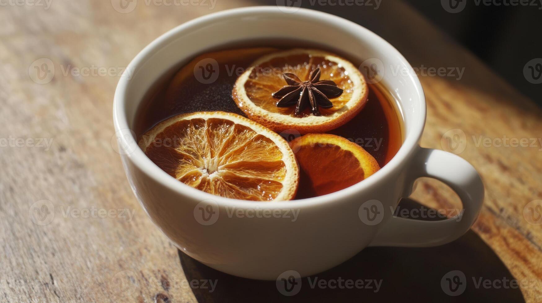 Aromatic Spiced Tea with Dried Orange Slices photo