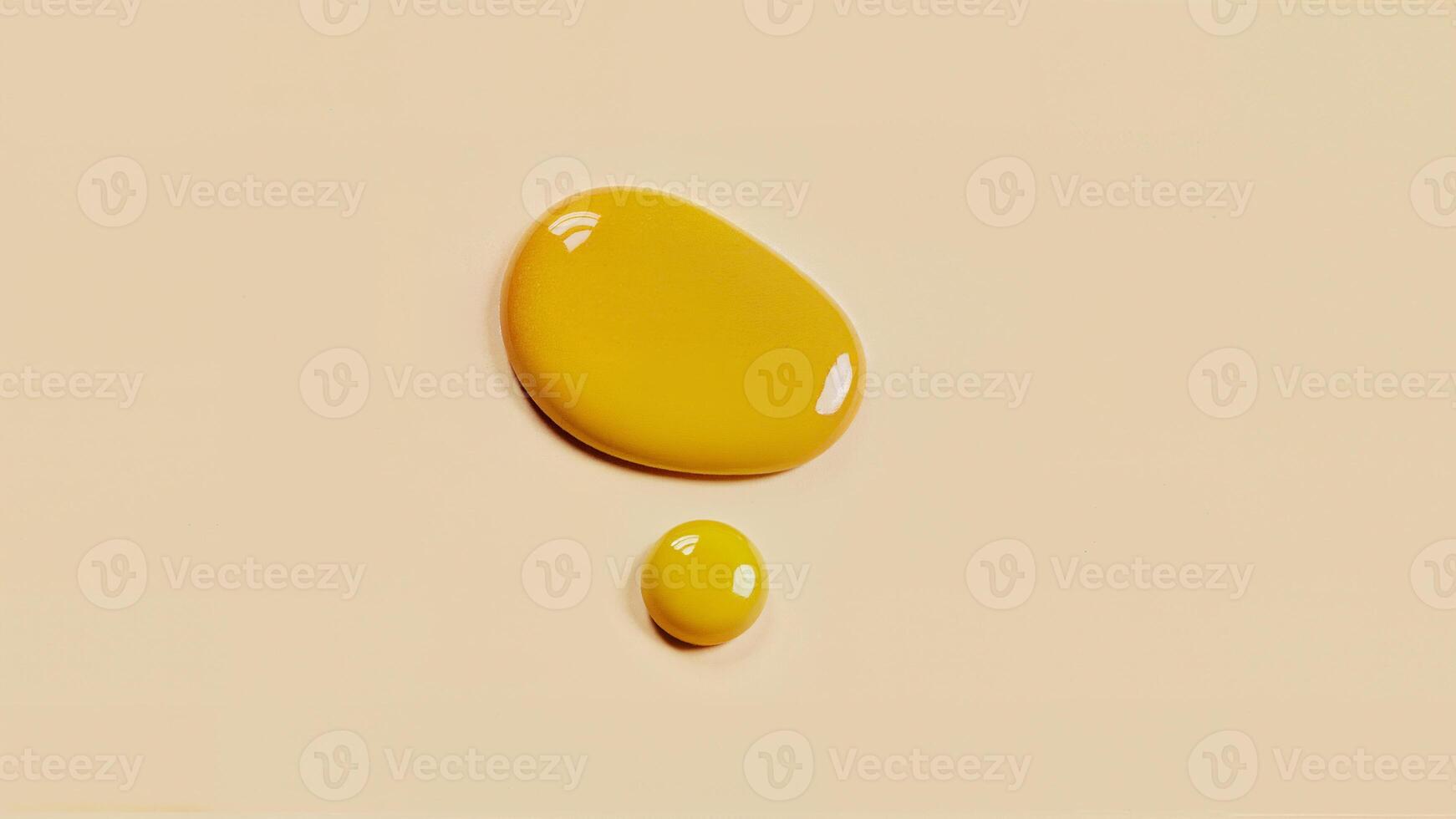 Simple isolated yellow gel texture for skincare product. Image shows anti-aging moisturizing primer gel for cosmetic use. photo